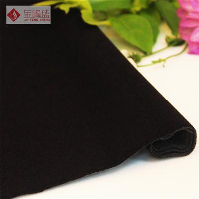 黑色水刺短毛植绒布（B01.D1.0001）